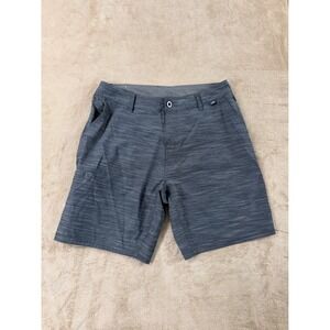 AFTCO Fishing Shorts Men's Size 34 Gray Heathered Stretch Performance EUC